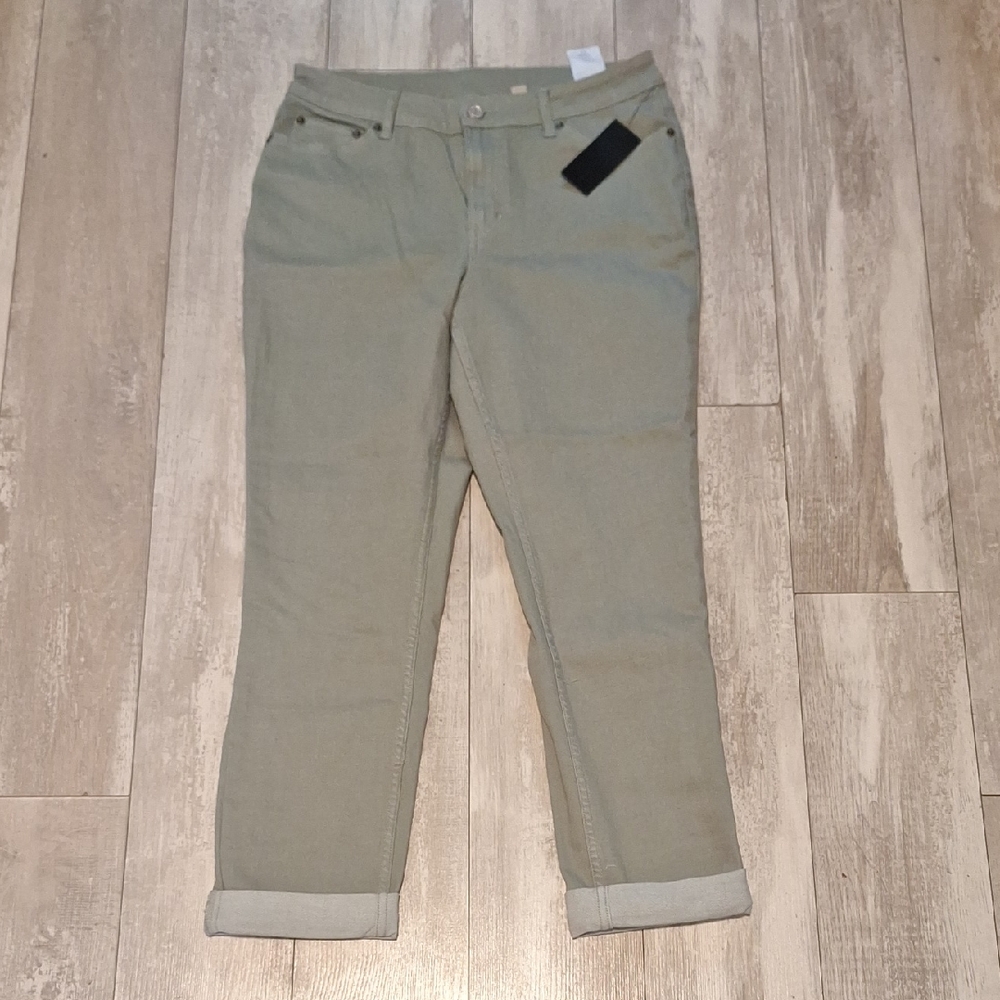 Martha Stewart Signature Olive  Jeggings Size 8